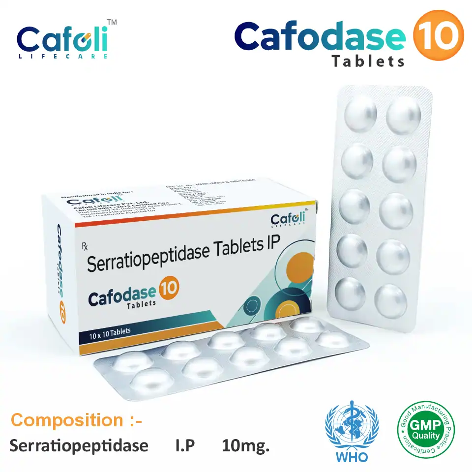 Serratiopeptidase 10mg Tablet | Anti-Inflammatory Segment | Best Price for PCD Pharma Franchise